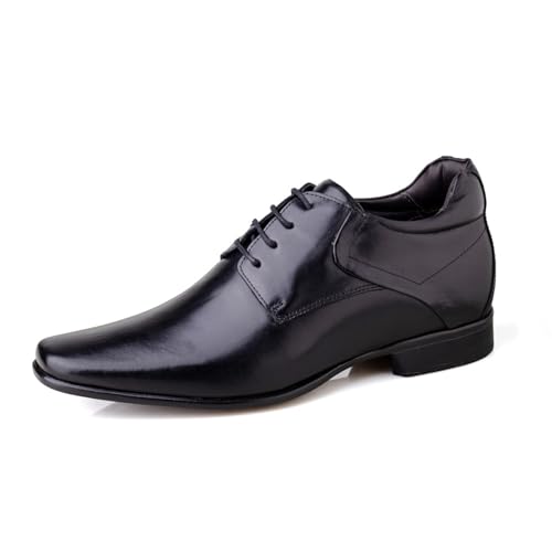 Velzani Men&rsquo;s Invisible Elevator Shoes &ndash; Gain 3.15&rdquo; (8 cm) Height &ndash; Genuine Leather Bassi...