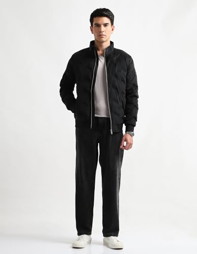 Image of Arrow sport men's regular fit solid puffer jacket