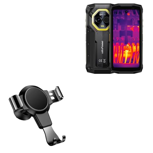 BoxWave Car Mount Compatible with Ulefone Armor Mini 20T Pro - X-Switch Car Mount, Air Vent Mounted Holder Simple Minimal - Jet Black