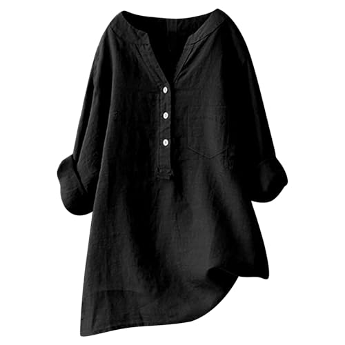 Haut en gaze froissée de lin premium avec col montant et finitions franges