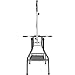Flying Pig Pet Dog Cat Bone Pattern Rubber Surface Grooming Table with Arm/Noose (Black, 44