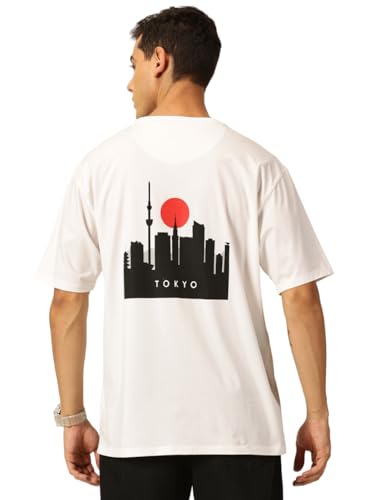 Image of Thomas Scott Men Oversized Fit Graphic Printed Tshirt