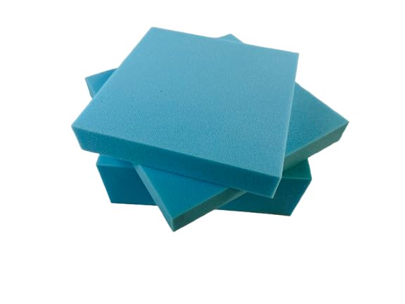 Foam Village High Density Upholestry Blue Foam 56cm x 56cm [22 x 22 inches] for Garden Bench, Dog Beds, Sofas, Chairs padding, Caravan, Campervan & Replacement (56 x 56 x 7.5 cm)