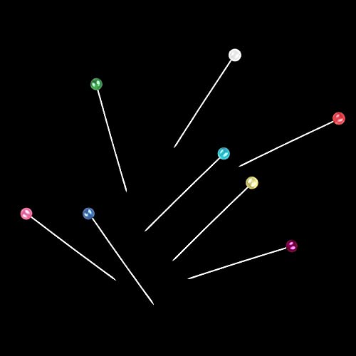 image for Phinus 600 PCS Straight Pins 1.6 in, Pearlized Ball Head Sewing Pins, 