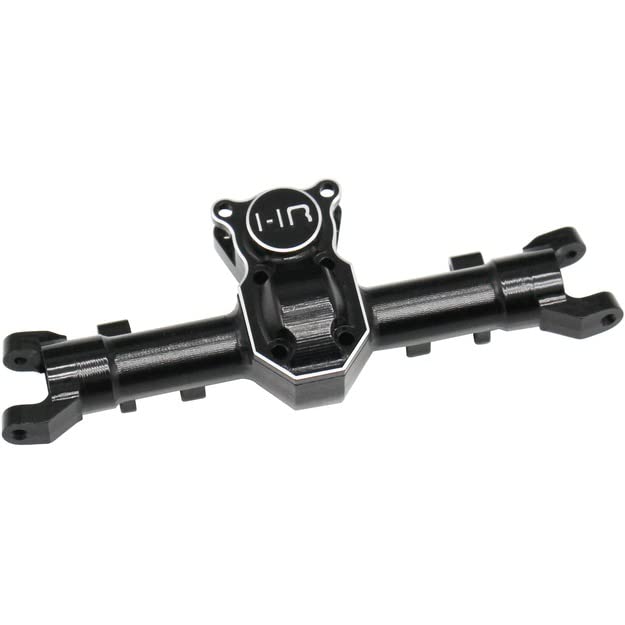 COPERCHIO CAMBIO ANTERIORE/POSTERIORE IN ALLUMINIO - SET 7 PEZZI Nero GPM AXIAL 1/24 SCX24 - Foto 3