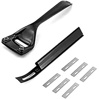 QWORK Juego de Cuero Skiver con 6 Piezas de Cuchillas Reemplazables para la Fabricación de Artesanías de Cuero