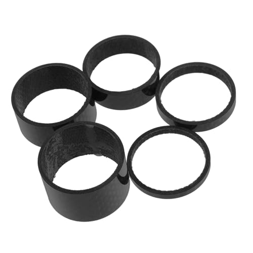 balacoo Carbon Fiber Bike Headset Gaskets 5pcs Washer Spacers Bike Stem Spacers Replacement Gasket