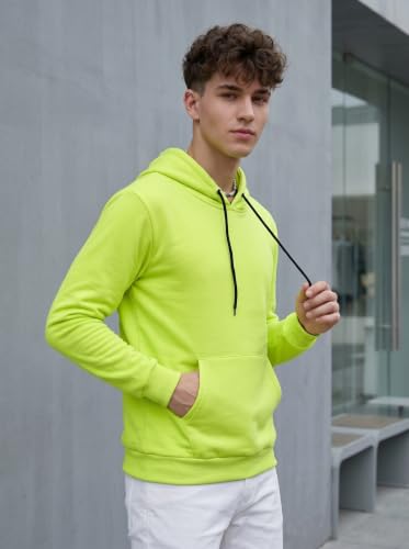 Image of HOODMASTER Unisex Fleece Hoodie Sweatshirt with Pockets Full Sleeves Regular Fit Solid Pattern Hooded Neck and Standard Length | Hoodies for Men & Women