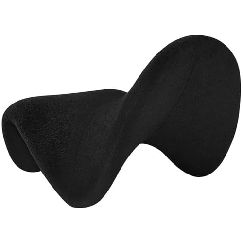 Sillón Curvo Piel Sintética Negro miniatura 7