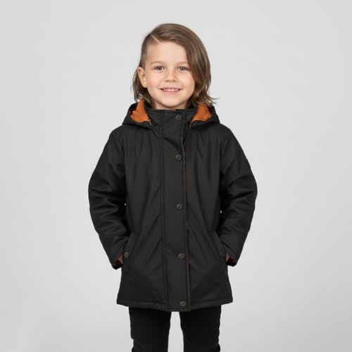 Image of Hunter Boys Plush Lined Rain Jacket - Waterproof Hooded Coat for Kids, Toddlers & Big Boys, Cold Weather Outerwear (2T-12)
