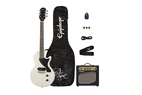 epiphone les paul classic - Epiphone Billie Joe Armstrong Les Paul Junior Guitar Player Pack Classic White