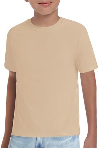Haloumoning Boys T-Shirts, Short Sleeve Crewneck, 5-14 Years