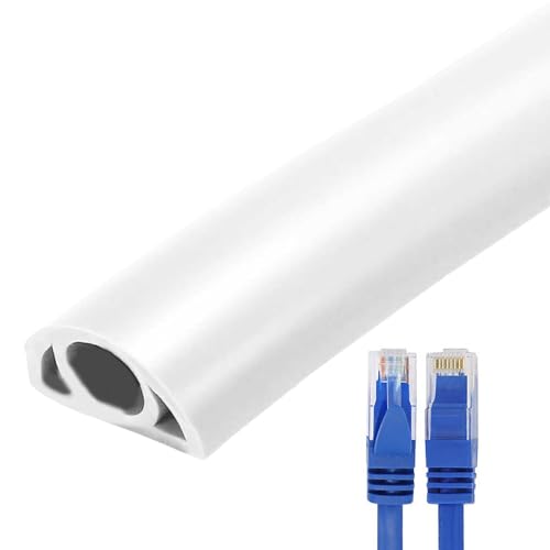 Pasacables de suelo autoadhesivo en PVC flexible para organizar cables domésticos