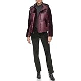 Andrew Marc Women's Vega Puffer Jacket, Burgundy, Small