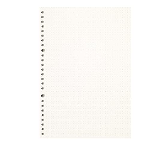 Image of Zelten Loose Leaf Punched Paper Refills Paper for 6 Hole Binder Personal Organizer Diary Notebook Refillable Planner (Dotted,B5 /26 Hole)