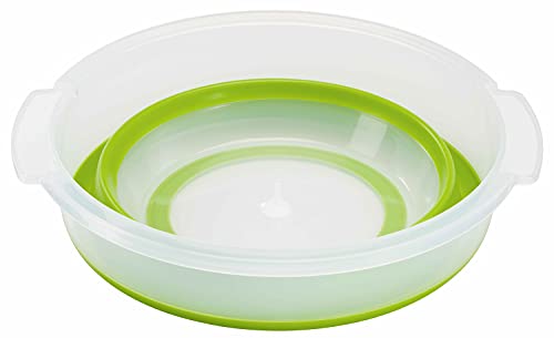 Emsa Collapsible Salad Spinner"Basic" 135.26 Fl. Oz, Green Translucent #TOP6