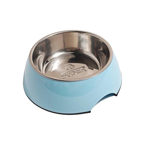 【Pakabi】犬 食器 猫 食器 ステンレス ペット用フッドボウル滑り止め 取り外し可能 洗いやすい 食器洗濯機で洗える (BBブルーボックス,M)