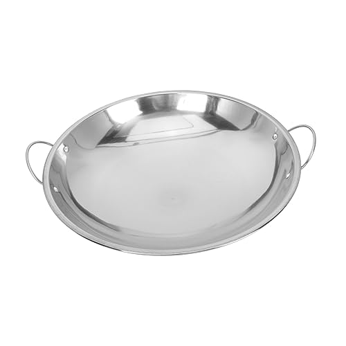 Mipcase Sartén Inoxidable con Asa Binaural Olla de Cocción para Gas y Alcohol para Uso Doméstico Utensilio de Cocina Duradero y Seguro