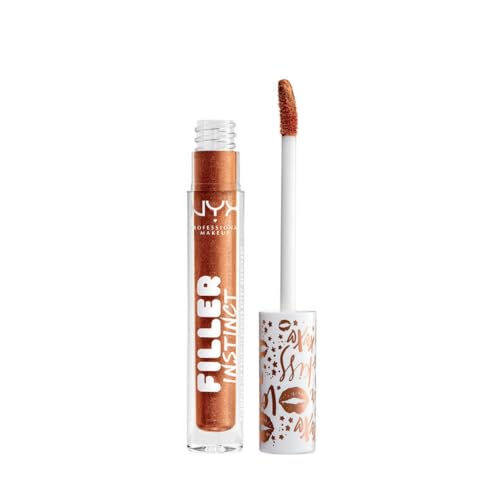 Best Lip Pump Gloss for Women Over 50: Fuller, Younger-Looking Lips Without Fillers 8 NYX PROFESSIONAL MAKEUP Filler Instinct Plumping Lip Polish, Lip Plumper Gloss - New Money (Copper Gold)