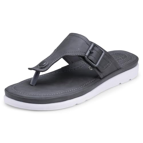 Image of DOCTOR EXTRA SOFT Womens Flat Memory Foam Slippers /Flip-Flops Fashion Stylish Casual Comfortable Diabetic Orthopedic Lightweight Synthetic Slip-On Sandals With Adjustable Buckle For Girls D-630