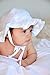 Flap Happy Baby Girls' Upf 50+ Double Ruffle Hats, White, Large