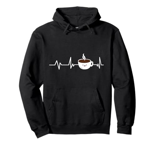 Coffee Heartbeat Coffee Gift Coffee Pullover Hoodie