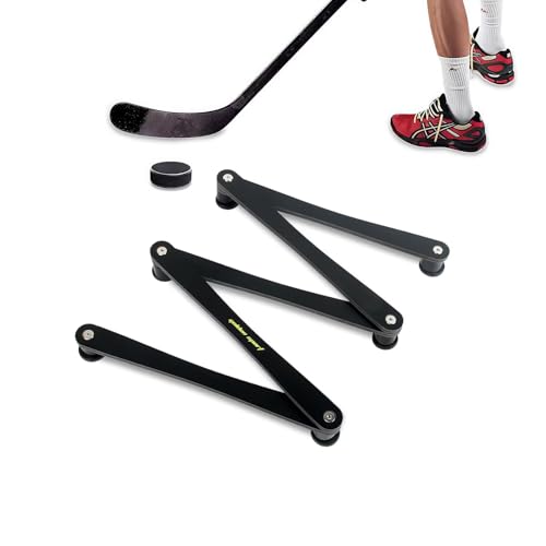 Golden Sport - Golden Sport Lightweight Hockey Stick Handling Training Equipment for Enhanced Handling, 5-Section, Black, for Puck Control - Solid, Portable, Durable and Multi-Angle Adjustable