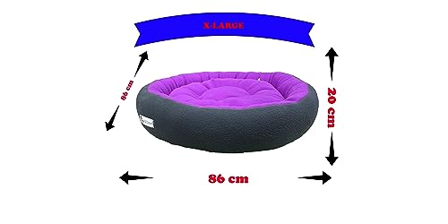 Image of Premium XL Size Dog Bed for XL Dogs and Puppies Anti Skid Bottom Washable Orthopedic Big Dog /cat Beds Purple /Black