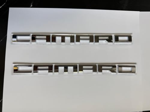 Image of 2Pcs for Camaro Badge Emblem Silver - Set of 2 Replacement Emblems for Camaro (Chrome)