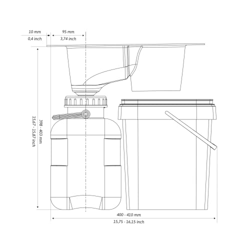 Kildwick - toilette per compost, senza custodia