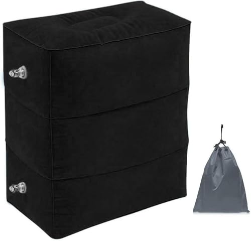 Yuandream Cuscino Gonfiabile per i Viaggi, Poggiagambe cuscino da Viaggio in Aereo Regolabile per...