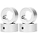 Levigo 4PCS 15.8mm RC Aluminum Joint Cup Reinforced Ring Compatible With Traxxas 1/10 MAXX 4S, RC Upgrade Parts Drive Cup Sleeves Protect Ring, Silver