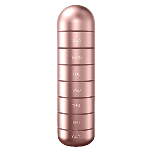 Comprimidos Metal - Metal Moisture Proof Weekly Pill Organizer | Porta-comprimidos diários multiuso