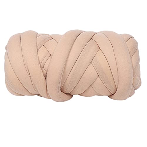 Gruba włóczka 500g Super gruba gruba bawełniana włóczka Alternatywa DIY Gruby kobienia na drutach z ramienia Ręczna włóczka do robienia na drutach Gruba miękka włóczka (Kolor: Khaki) (Khaki)