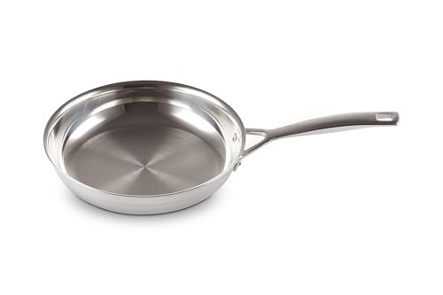 LE CREUSET Unbeschichtete Bratpfanne aus 3-ply Edelstahl, Ø 24 cm, 96200224001100
