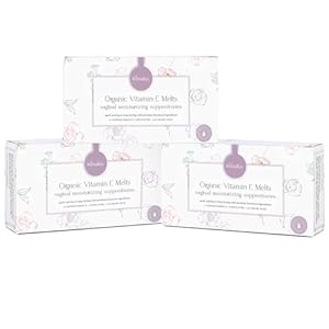 Femallay Everyday Moisturizing Vitamin E Vaginal Melts, 100% Natural Suppositories, For Dyness and Menopausal Women, Limited Ingredients, 14 Individually-Sealed Melts + 1 Applicator, 3-Pack