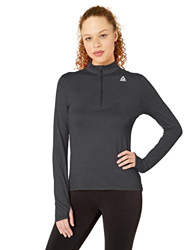 Reebok Running Essentials 1/4 Zip Sweatshirt, Black, Medium
