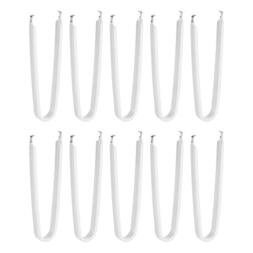Image of HARFINGTON 10Pcs IC Chip Extractor IC U Shape Puller Stainless Steel with Insulated Vinyl Grip Motherboard Circuit Board Component Puller Chip Extractor for PCB Removal Tool, White