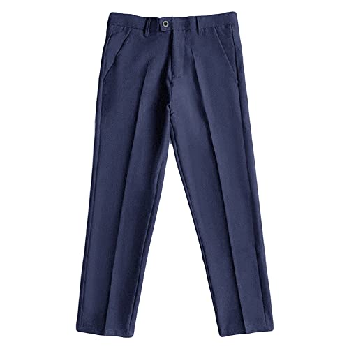 Pantalón clásico ajustado para hombre color sólido miniatura 1