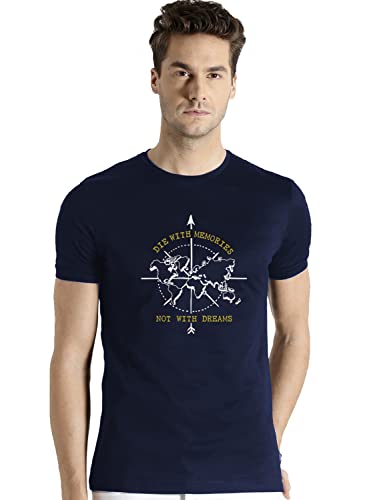 Image of ADRO 100% Cotton Lycra Tshirts for Men Combo Pack of 3 | Regular Fit | Printed T Shirt | Round Neck Half Sleeve| Mens Tshirts