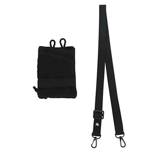 Rosvola Organizador de Bolsillo Compacto, Bolsa de Almacenamiento de Herramientas EDC, Monedero de Camping, Bolsillo de Lona Independiente Multifuncional para Monedas (Negro)