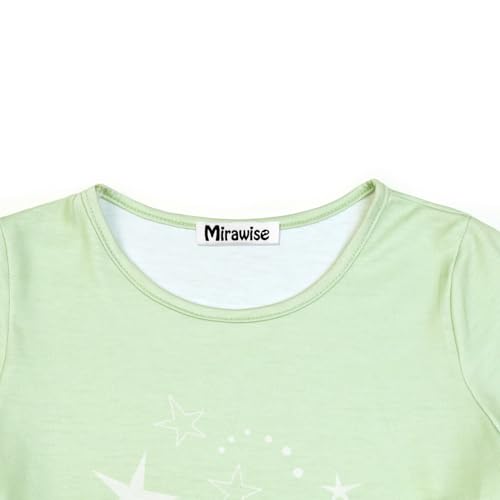 Image of Mirawise Girls 3 Pc Pajamas Sleepwear Cotton Pjs Clothes Set 4-13 Years