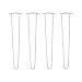 Produktbild 4x Natural Goods Berlin Tischbeine | Hairpin Legs | 60cm 2 Stangen | WEIß pulverbeschichtet | 12mm Stahl | Kommode, Sideboard