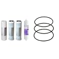 APEC 90 GPD Stage 1-3&6 Replacement Filter Set for ULTIMATE Series Alkaline Reverse Osmosis & Replacement ORing for ROES-50 3.5" OD Reverse Osmosis Water Filter Housings
