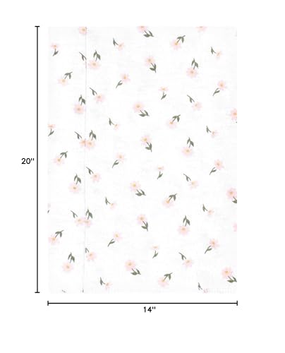 Image of Hudson Baby Unisex Baby Flannel Burp Cloth 7pk, Sage Floral, One Size