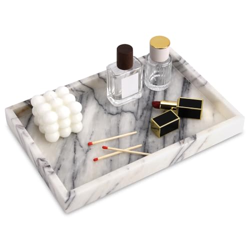 Marble Bathroom Vanity Tray, Natural Luxury Vanity Home Kitchen Bathroom