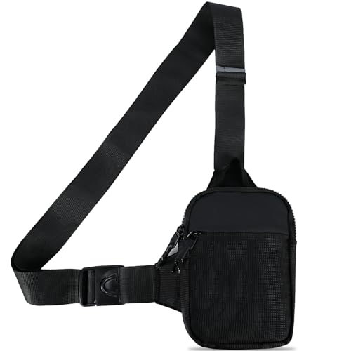 CUEMOON Borsa a tracolla da uomo con tasche multiple per