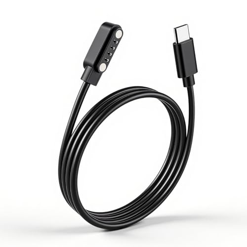 Image of ZORBES 5W Charger for PLAUD Note AI Voice Recorder, Plaid Charger Replacement USB-A /C Charging Cable Cord, USB C to 4-Pin Magnetic Connector for PLAUD Note Pro A, Plug and Go(3.3ft /1m)