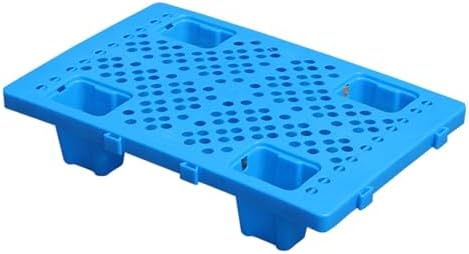 Basement Floor Plastic Pallet,Lightweight Polyethylene Pallets,Hdpe Breathable Grid Item Tray,Pallet Board for Stackable Shipping Pallets,Blue,23.6x15.7x4.2in,2pcs