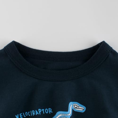 Image of Toddler Boy Clothes Cartoon Cotton Summer Short Sleeve T-Shirt and Shorts Kids Outfit Set 2-7 Year